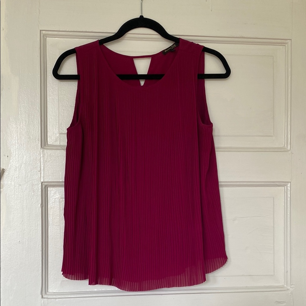 Massimo Dutti Red Sleeveless Blouse